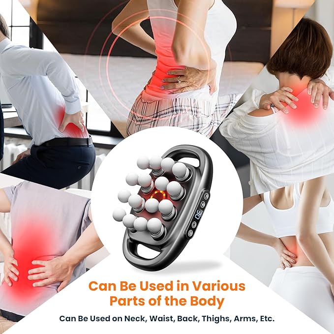 Zevessa Massager - Relief Wave Pro 3, Reliefwave Massager - 16-Head Massage Gun Set, 30 Intensity Levels with 16 Massage Heads, Quiet Percussion Massagers for Legs, Waist, Buttocks Muscles (Black)