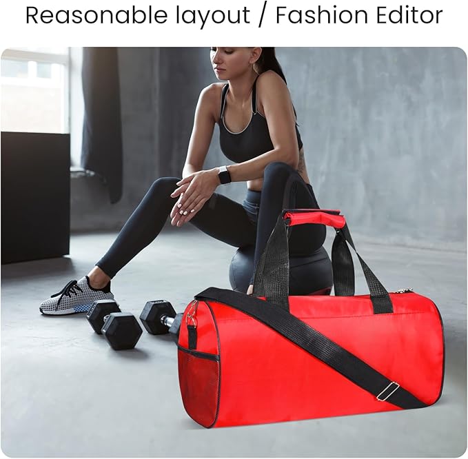 C&F BOGMOST Small Gym Bag for Travel & Duffel - 20 Inch Lightweight Carry On Bag for Men & Women, Mini Duffel Bag,Perfect for Sports, Weekend Trips, and Overnight Stays, Red