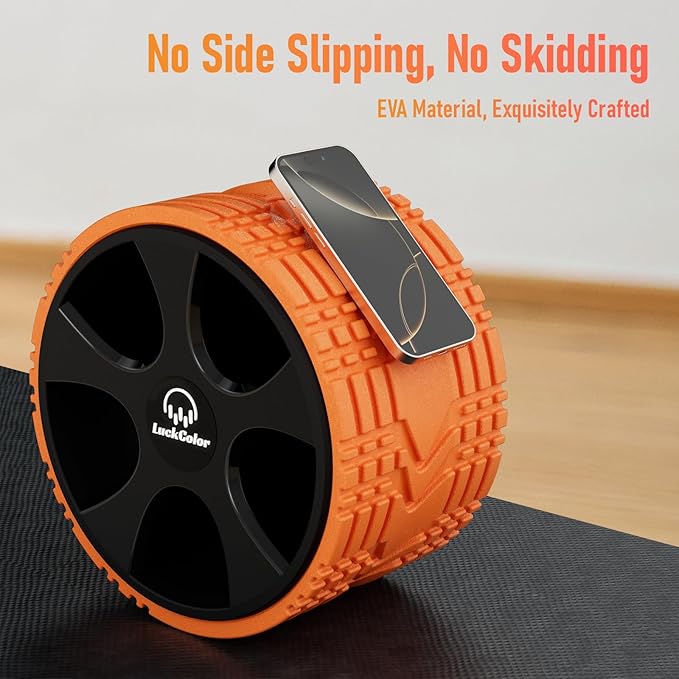 Back Roller, Back Wheel Targeted Back Pain Relief, Yoga Wheel Muscle Massage, Foam Roller for Trigger Point Therapy Physical, Stretching & Exercise, 880lbs Capacity, 10 Inch