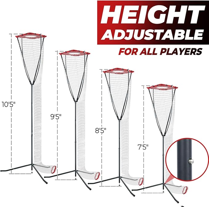 Volleyball Setter Training Net,Height & Angle Adjustable Volleyball Training Net with Metal Frame,Tripod Base for Indoor and Outdoor,Volleyball Training Equipment for Setting,Serving,Spiking