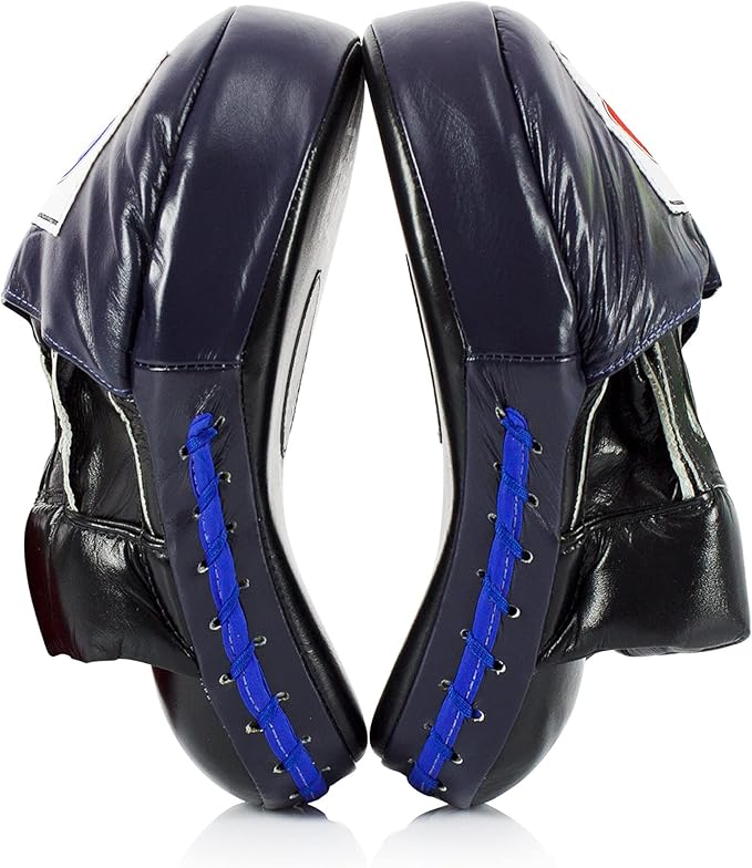 Fairtex FMV9 Contoured Focus Mitts |Striking Accuracy & Protection for Boxing, Muay Thai, Kickboxing |Ergonomic Design, Soft Padding, Secure Fit Leather