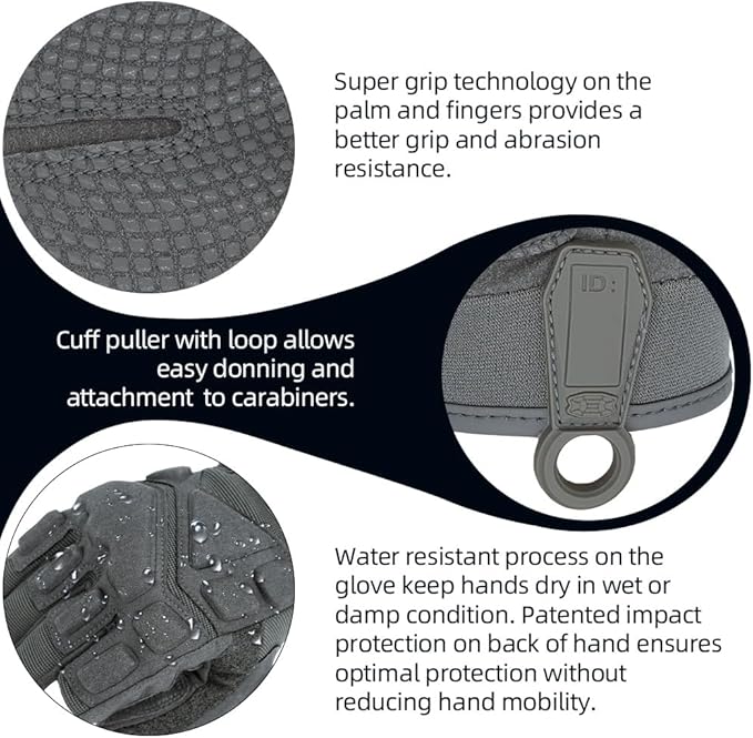 Seibertron Adult Or Youth S.O.L.A.G Sports Outdoor Water Resistant Full Finger Touchscreen Gloves