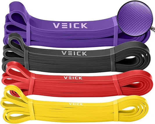 VEICK Resistance Bands for Working Out, Exercise Bands, Workout Bands, Pull Up Assistance Bands, Long Heavy Stretch Bands Set for Men and Women, Power Weight Gym at Home Fitness Equipment