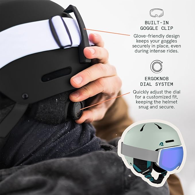 Retrospec Comstock Ski Helmet - Snowboard Helmet for Adults & Youth - Adjustable Fit Snow Helmet with Protective Shell and Breathable Vents for Men, Women, Boys & Girls