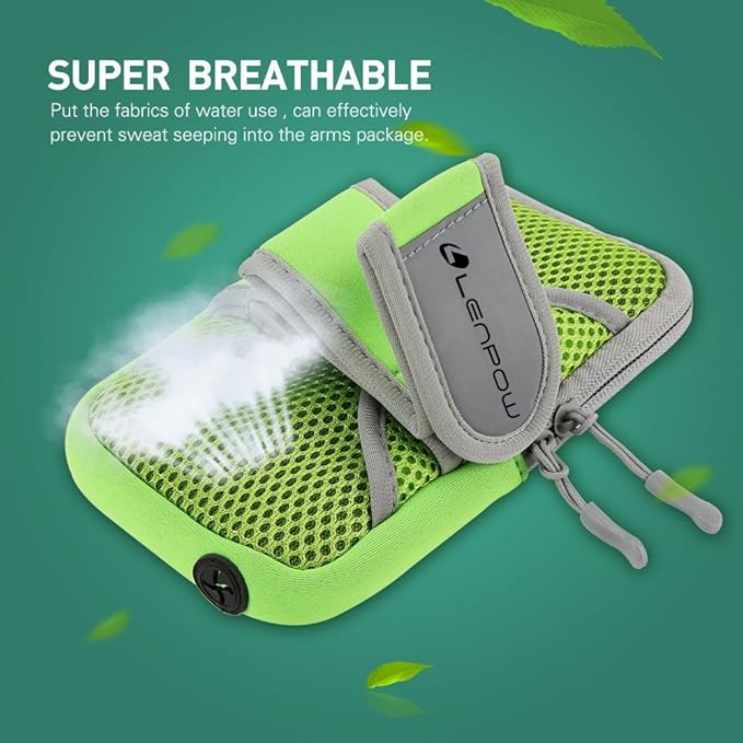 LENPOW 2 Pack Multifunctional Outdoor Sports Armband Sweatproof Running Armbag Casual Arm Package Bag Gym Fitness Cell Phone Bag Key Holder for iPhone 14 13 12 Max Pro Plus Samsung Galaxy Note S22 S21