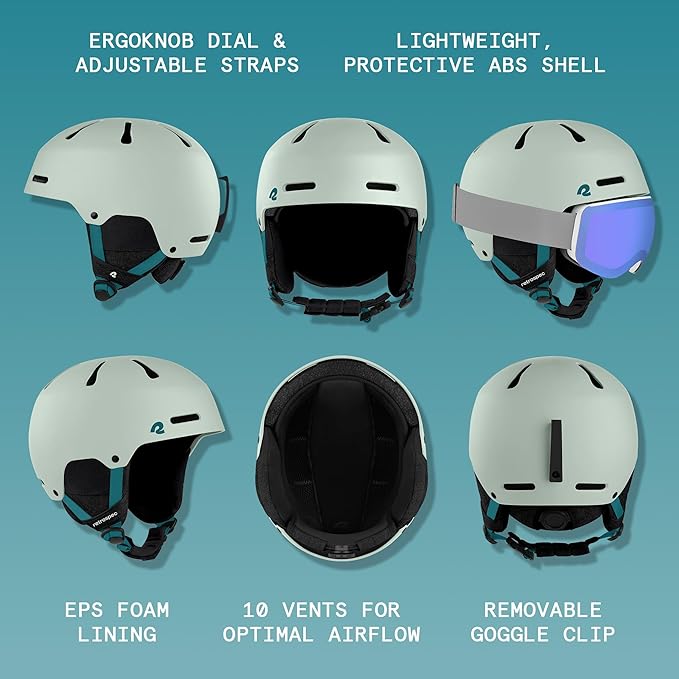 Retrospec Comstock Ski Helmet - Snowboard Helmet for Adults & Youth - Adjustable Fit Snow Helmet with Protective Shell and Breathable Vents for Men, Women, Boys & Girls