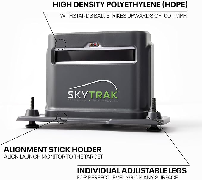 SkyTrak+ Launch Monitor & Golf Simulator Protective Shield - Tour-Level Swing Analysis with Dual Doppler Radar, Enhanced Camera, Real-time Simulation, Wi-Fi, USB-C Charging