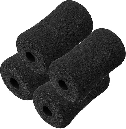 Sponge Foam Foot Pad Roller 2 Pair, Used for Replacing Gym Exercise Equipment, Suitable for 1-inch Rod (Foam 5.3" X 2.9" ;Od X 0.87" Id)