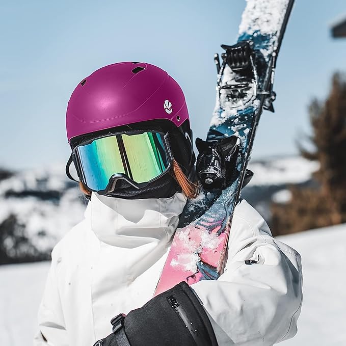 VANRORA Ski Helmet, Snowboard Helmet for Men & Women, Climate Control Venting, Dial Fit, Goggles Compatible, Removable Fleece Liner and Ear Pads, Safety-Certified