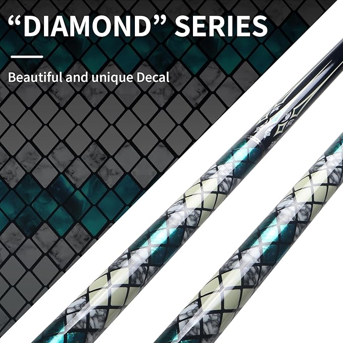 Kmise Professional Pool Cue Stick - 19 20 21oz Canadian Maple Cue Sticks, Low Deflection Shaft with Telescopic Carbon Fiber Extension, Pool Sticks for Aults, Billiard Cue Sticks with Leather Cue Case