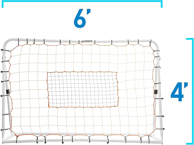 Franklin Sports Soccer Rebounder - Tournament Steel Rebounding Net - Perfect for Backyard Practice and Training - 12' x 6' & 6' x 4'