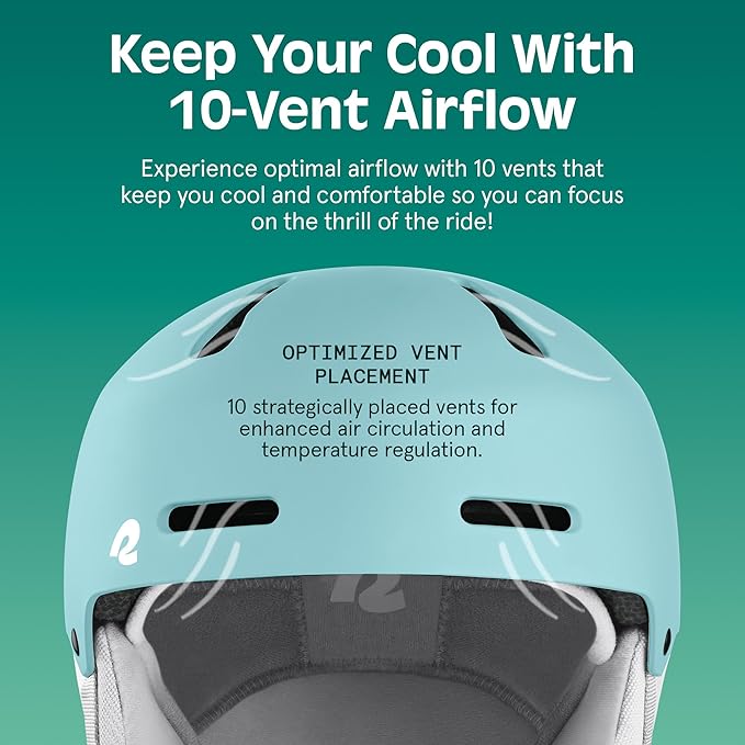 Retrospec Comstock Ski Helmet - Snowboard Helmet for Adults & Youth - Adjustable Fit Snow Helmet with Protective Shell and Breathable Vents for Men, Women, Boys & Girls