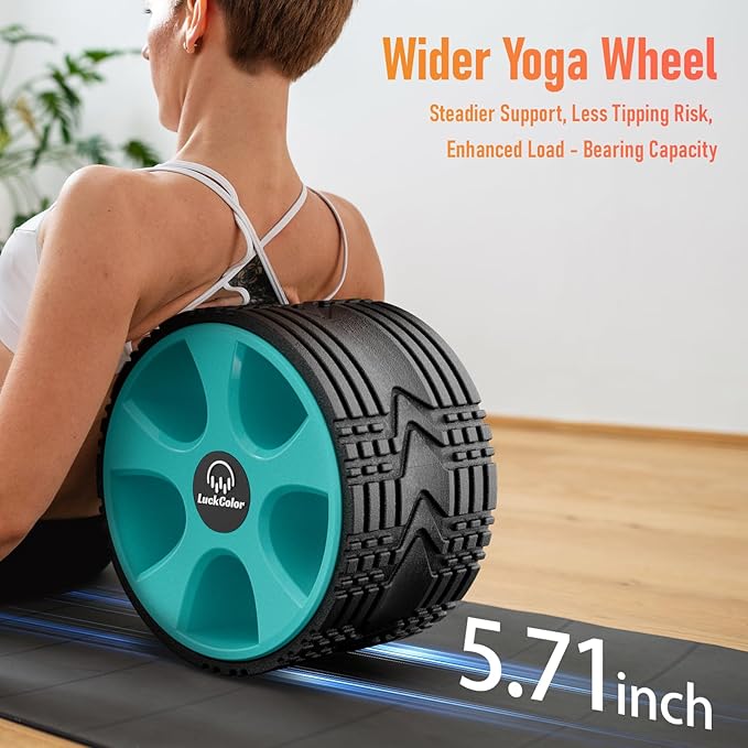 Back Roller, Back Wheel Targeted Back Pain Relief, Yoga Wheel Muscle Massage, Foam Roller for Trigger Point Therapy Physical, Stretching & Exercise, 880lbs Capacity, 10 Inch