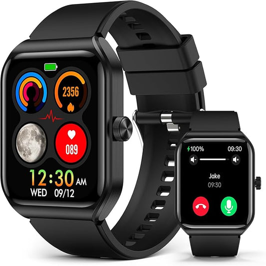 Smart Watch for Men Women with SOS Emergency Alert, 1.91" GPS Watcher with 100+ Sports Modes, Blood Pressure/Blood Oxygen/Heart Rate/Sleep Monitor, IP68 Waterproof Smartwatch for Android iOS