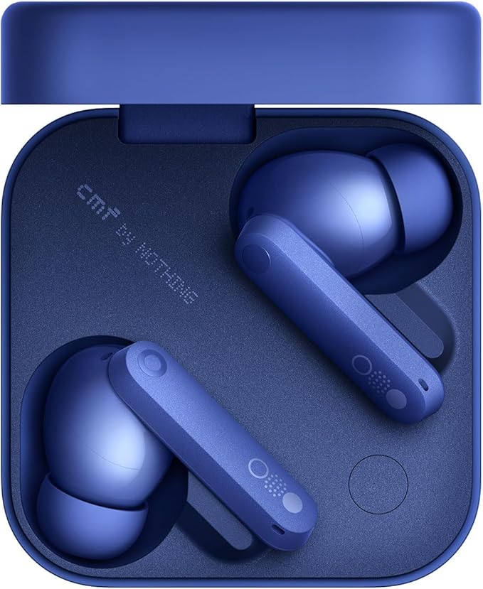 CMF Buds Pro 2 Wireless Earbuds, Hi-Res Audio with LDAC, 50 dB Hybrid Noise Cancelling Earbuds, Ultra Bass Technology, Bluetooth 5.3, 43H Play Time with Charging Case, 6 HD Mics Headphones, Blue