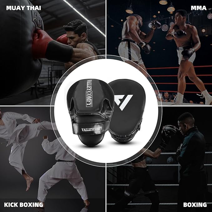 Valleycomfy Boxing Punching Mitts,Boxing Pads Mitts for Men,Ideal for Boxing Training,Kickboxing,Martial Arts