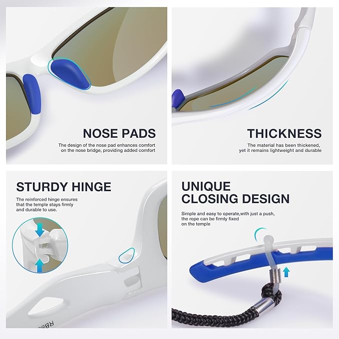 RIVBOS Sunglasses for Men Women Polarized UV Protection Sports Fishing Driving Shades Cycling RB833