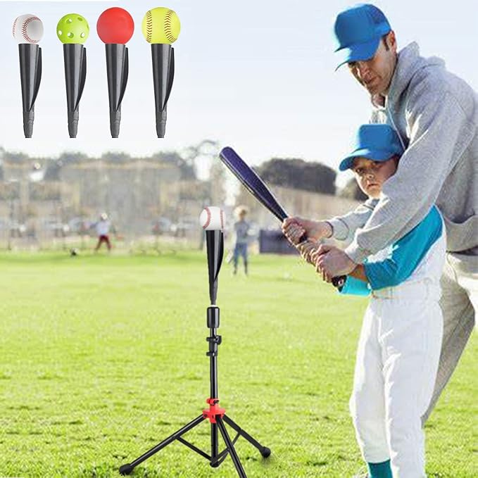 Storgem Batting Baseball tee Softball, Easy to Adjustable Height,Portable Tripod Stand Base Tee for Hitting Training Practice,with Carrying Bag