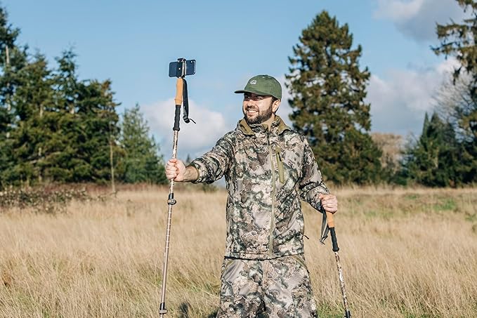 Cascade Mountain Tech Trekking Poles - Carbon Fiber Monopod Walking or Hiking Sticks with with Accessories Mount and Adjustable Quick Locks