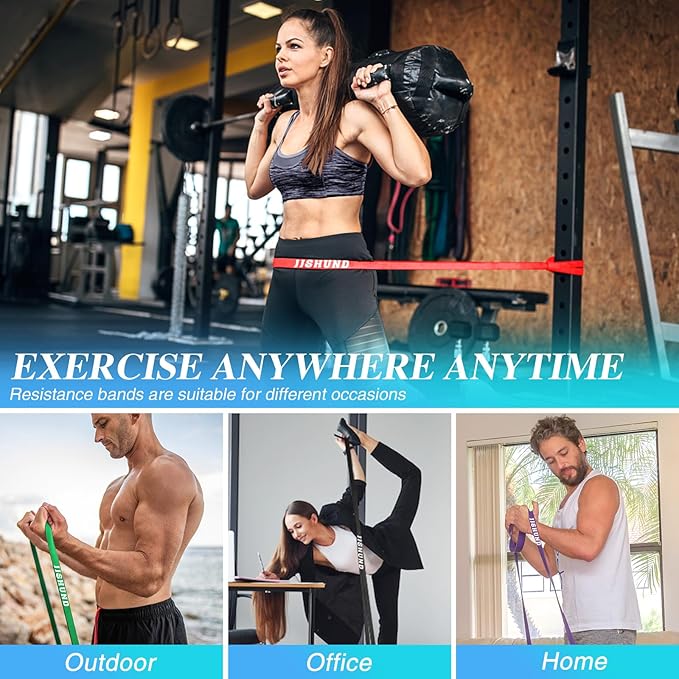 Resistance Bands Set, Pull Up Assistance Bands Pull Up Bands Exercise Bands for Men Women, Workout Bands for Working Out, Muscle Strength Training, Body Stretching