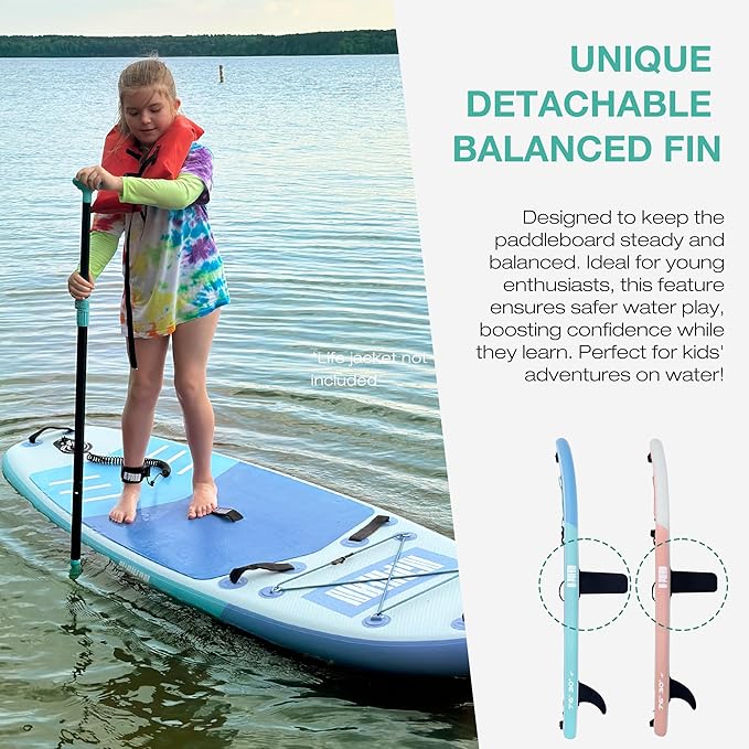 Niphean(Ultra-Light)Inflatable Paddle Board with (Beginner Friendly) StabilTrac Fin and Durable SUP Accessories, 10' Stand Up Paddle Boards for Adults & Youth, Versatile Yoga Paddle Board, Gift Ideas
