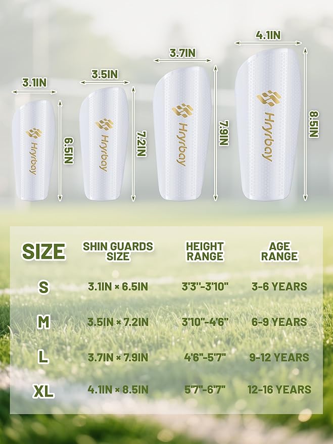 Kids Soccer Shin Guards, Youth Toddler Shin Pads with Sleeves and Soccer Socks for Age 3-16 Boys Girls Protective Lightweight Soccer Equipment