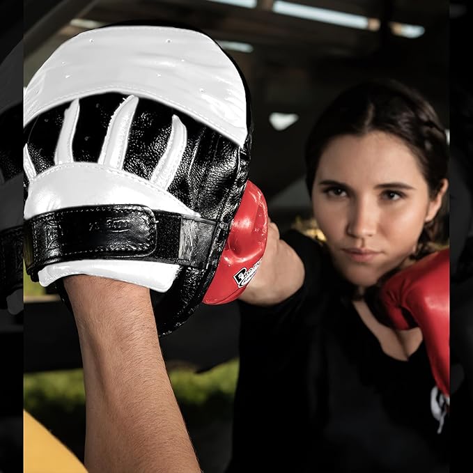 CLETO REYES Boxing Punching Mitts, Focus Sparring Striking Training Punch Pads, MMA, Kickboxing, Muay Thai, Leather