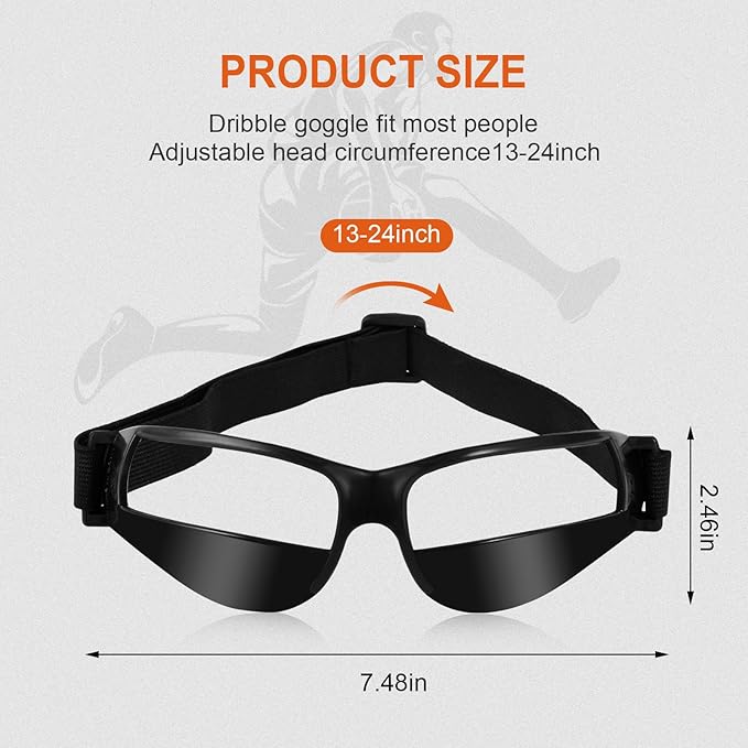 7 Pack of Basketball Dribbling Goggles,Basketball training,Aid Training Equipment for Improving Court Vision,Adjustable Basketball Sports Training Glasses,Improves ball handling