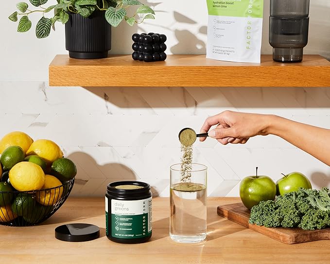 Daily Greens Superfood Powder | 5 Functional Blends for Gut Health, Energy & Immunity | Prebiotics, Probiotics, Adaptogens, B Vitamins (30 Servings, Jar)