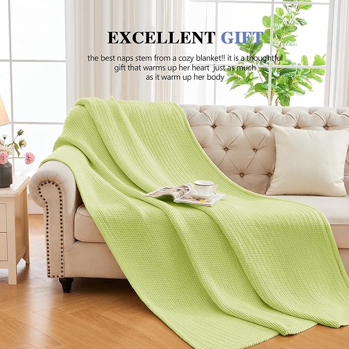 L'AGRATY Knitted Weighted Blanket - 48"x72" 15lbs Cooling Chunky Knit Heavy Blanket for Adults Braided Crochet Throw Thick Cable Yarn Knit Decorative No Beads Evenly Weighted Machine Washable