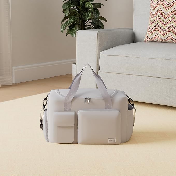 FIORETTO Women's Gym Duffle Bag with Shoes Compartment, 37L Capacity, Ideal for Travel, Gym, Sports, Duffel, Weekender