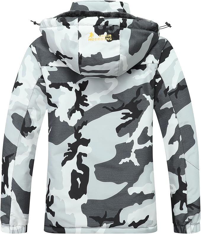 MOERDENG Women's Waterproof Ski Jacket Warm Winter Snow Coat Mountain Windbreaker Hooded Raincoat Jacket