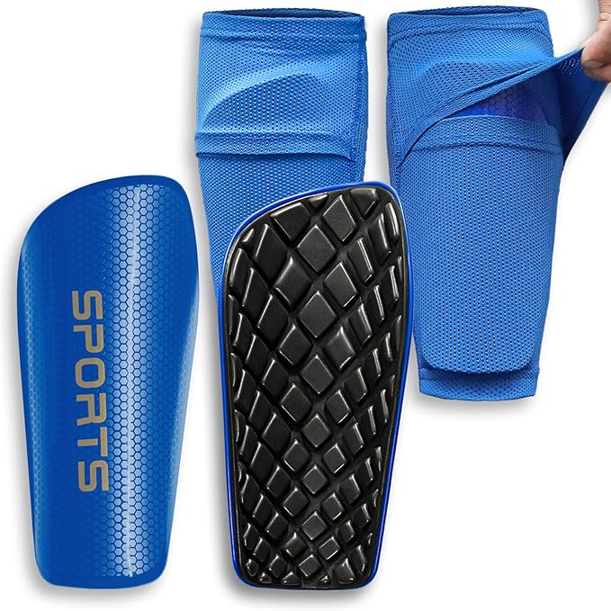 Soccer Shin Guards for Kids Youth Adults - Shin Pads and Sleeves with Optimized Insert Pocket for Boys Girls Men Women for Football Games - Protective Soccer Equipment