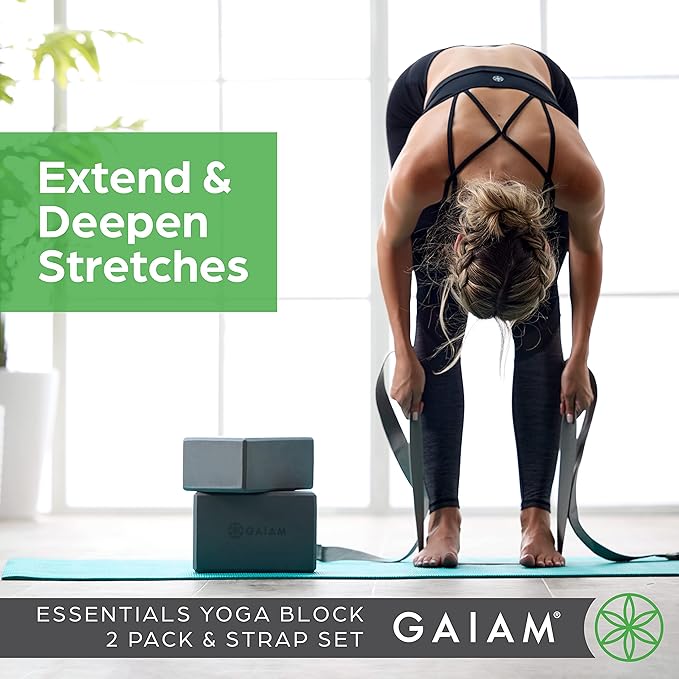 Gaiam Yoga Block - Supportive Latex-Free Eva Foam - Soft Non-Slip Surface with Beveled Edges for Yoga, Pilates, Meditation - Yoga Accessories for Stability, Balance, Deepen Stretches
