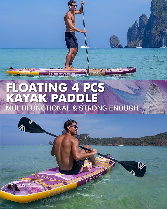 11'6"x35" Inflatable Paddle Board, 450lbs Extra Wide Stand Up Sup Board for Adults, Blow Up Paddleboard Kayak Non-Slip Stable Deck Boat for Yoga Fishing Surf