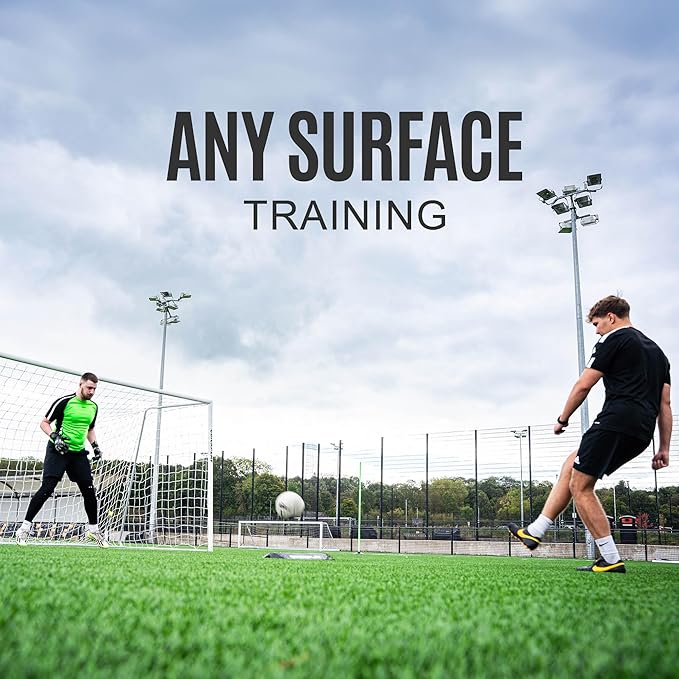 QUICKPLAY Goalkeeper Deflection Ramp - Enhance Reflexes & Hand-Eye Coordination - Heavy-Duty Rubber Construction - Portable Design for Coaches & Players