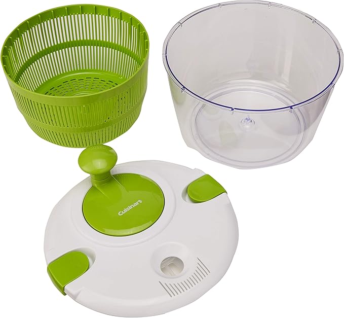 Cuisinart DLC-2APK Mini-Prep Plus Food Processor, 24 Ounce, Pink & Salad Spinner, White, SAS Large 5-Quart, CTG-00-SAS
