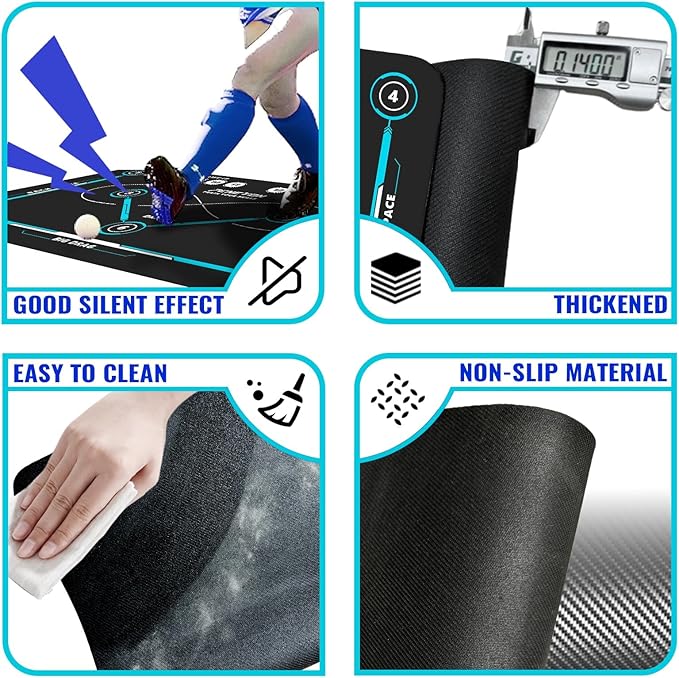 (59 * 35.4IN) Hockey Training Mat | Indoor/Outdoor Field Hockey Equipment for All Ages,Anti-Slip and Quiet Surface,The Best Gift for Hockey Training Enthusiasts