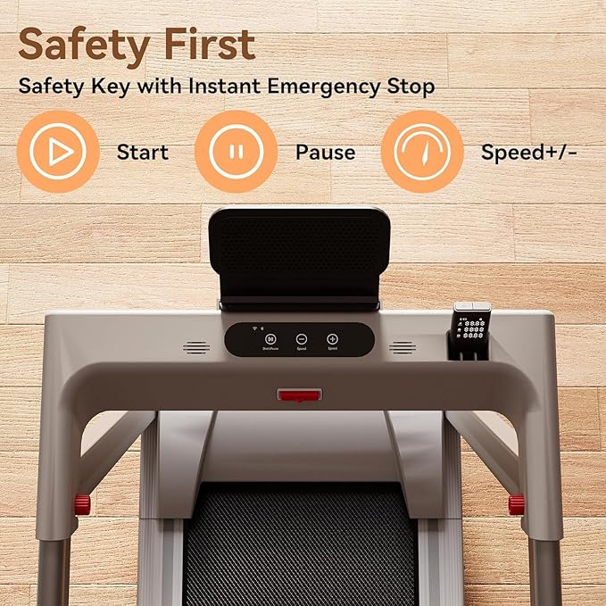 Treadmills for Home, 4-in-1 Foldable Treadmill with Incline, 300 LBS Capacity Running Treadmills for Home Small Spaces with Handles, 3.0 HP Folding Treadmill with Smart APP