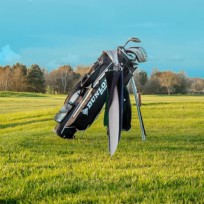 3 Pack Large Golf Towels, 16" x 24" Tri-Fold Portable Microfiber Fabric Waffle Pattern Golf Towel for Golf Bag with Carabiner Clip to Quickly Remove Sand, Mud, Dirt and Sweat