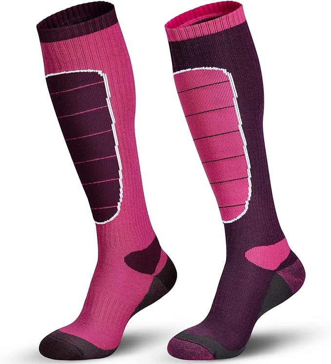 Hylaea Merino Wool Ski Socks, Cold Weather Socks for Snowboarding, Snow, Winter, Thermal Knee-high Warm Socks, Hunting