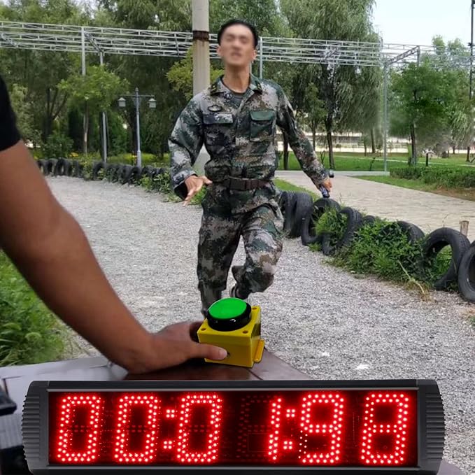 Race Clock with Tripod for Running Events, Large LED Stopwatch with Remote,Countdown/Count up Gym Timer for Home,Wall Digital Time Clocks
