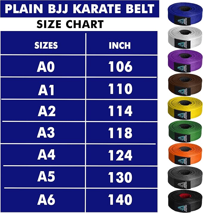BJJ Belt for Men & Women Brazilian Jiu Jitsu Belt with Ranking Stripes Sleeve Bar Kids Jiu Jitsu Gi Belt