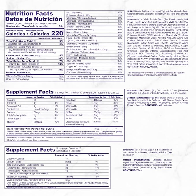 VIVRI 10-Day Challenge | Vanilla | Complete Nutrition System for Weight Loss, Full-Body Health & Energy | 20 Meals with Premium Triple Protein, Coffee Alternative & Gut Cleanse | With Shaker