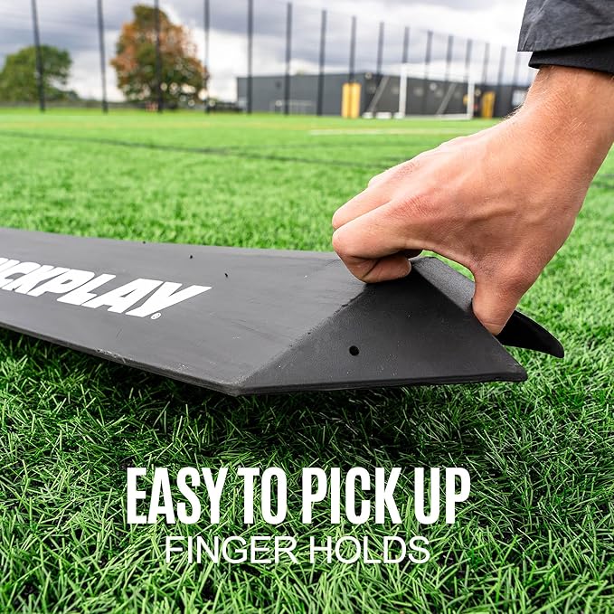 QUICKPLAY Goalkeeper Deflection Ramp - Enhance Reflexes & Hand-Eye Coordination - Heavy-Duty Rubber Construction - Portable Design for Coaches & Players