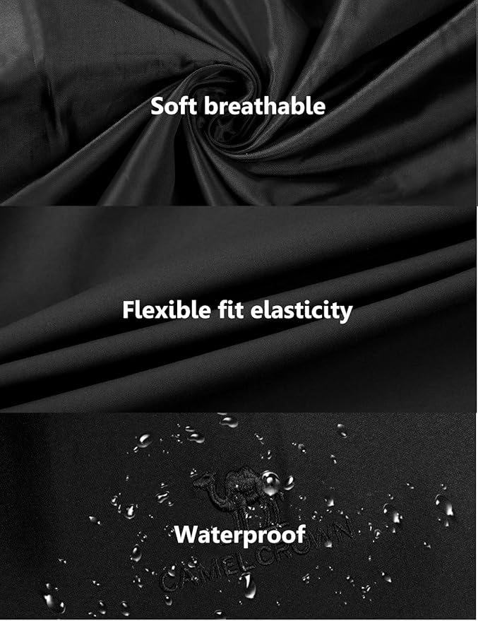 CAMELSPORTS Men Waterproof Softshell Jacket Windbreaker Hooded lightweight Rain Coat for Outdoor Hiking