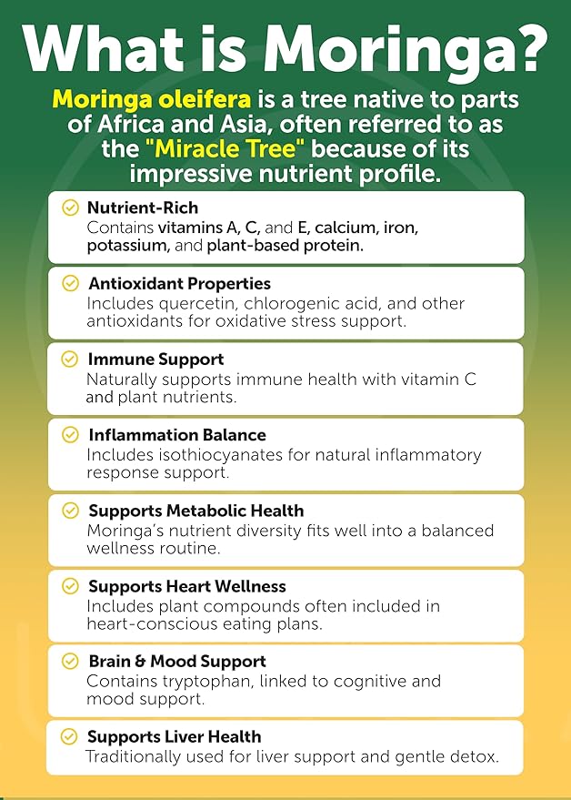 Lunakai USA Made Pure Moringa Capsules – Advanced Moringa Leaf Extract Supplement with Ashwagandha, Boswellia, Ginseng & Turmeric, 60ct