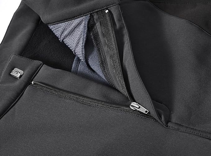 YSENTO Men's Fleece Lined Ski Snow Pants Winter Waterproof Softshell Insulated Hiking Cargo Pants