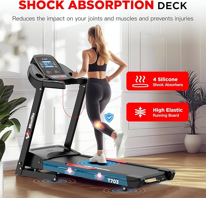 Treadmill with 15% Auto Incline, 300 LBS Capacity and 10 MPH Max Speed, 4.0HP Folding Treadmills for Home Features 18'' x 50'' Belt, Bluetooth, APP, 64 Preset Programs and 3 Countdown Modes