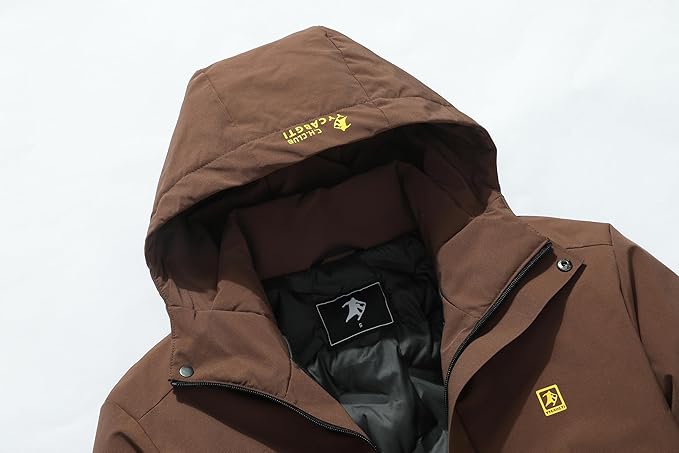 Men's Warm Winter Coats Waterproof Ski Jacket Windproof Snow Coat Mountain Windbreaker Hooded Raincoat